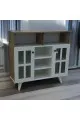 ركن كوفي ابيض سطح خشبي  100×33×95سم 