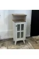 ركن كوفي ابيض سطح خشبي  37×30×95 سم 