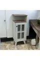 ركن كوفي ابيض سطح خشبي  37×30×95 سم 