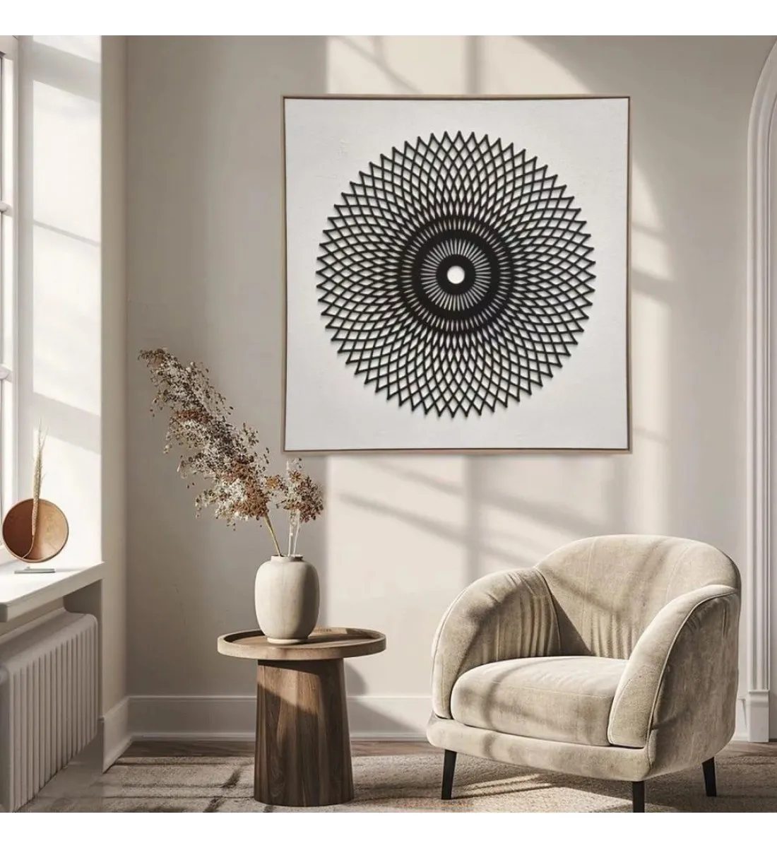 لوحة جدارية فنية، بتصميم مودرن مقاسات الوحة الطول 123سم  العرض83سم 