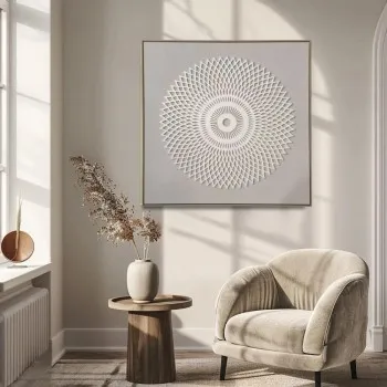 لوحة جدارية فنية، بتصميم مودرن مقاسات الوحة الطول 103سم  العرض103سم 