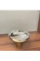 صحن تقديم من الاستانلس استيل  وقاعده مقاس20×20×13سم 