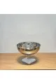 صحن تقديم من الاستانلس استيل  وقاعده مقاس23×23×18سم 