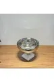 صحن تقديم من الاستانلس استيل  وقاعده مقاس23×23×18سم 