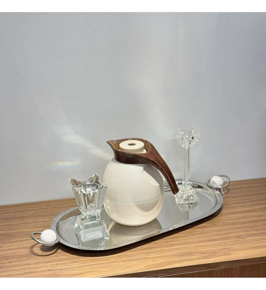 صحن تقديم من الاستانلس استيل   مقاس25×48×2سم 