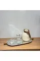 صحن تقديم من الاستانلس استيل   مقاس25×48×2سم 