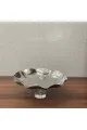 صحن تقديم من الاستانلس استيل  وقاعده اكرليك مقاس 20×20×8سم 
