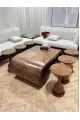 طاولات خشب قشرة الجوز 7 قطع 