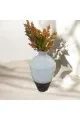 فازه زجاج  تصميم كلاسيك ابيض مقاس 37×10×10سم 