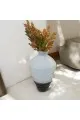 فازه زجاج  تصميم كلاسيك ابيض مقاس 37×10×10سم 