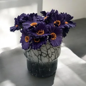فازه زجاج  تصميم كلاسيك مقاس 20×17×17سم 