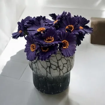فازه زجاج  تصميم كلاسيك مقاس 20×17×17سم 