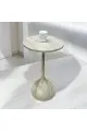 طاولة خدمة سطح خشب بيج مخطط  مقاس 35×35×55سم 
