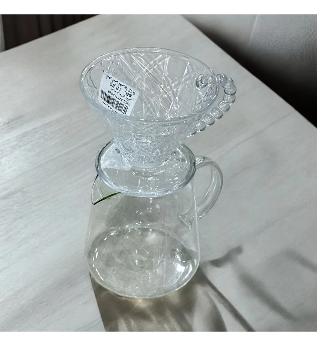 طقم تقطير v60 الة قهوة مكونة من قمع زجاجي وسيرفر زجاجي