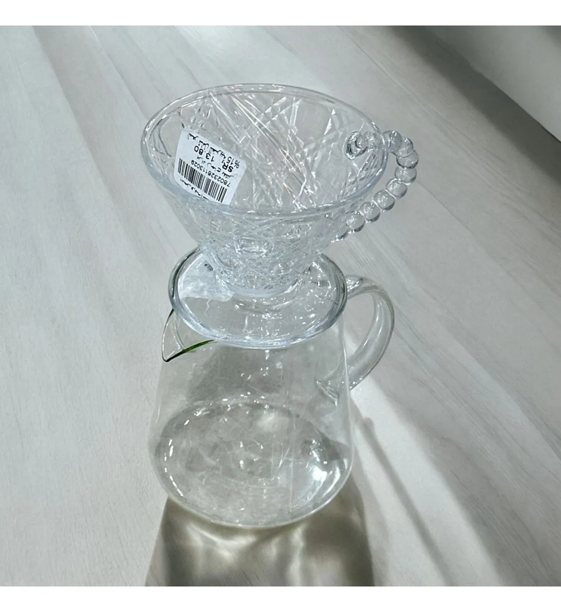 طقم تقطير v60 الة قهوة مكونة من قمع زجاجي وسيرفر زجاجي