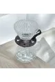 طقم تقطير v60 الة قهوة مكونة من قمع زجاجي وسيرفر زجاجي