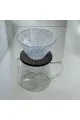 طقم تقطير v60 الة قهوة مكونة من قمع زجاجي وسيرفر زجاجي
