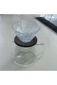 طقم تقطير v60 الة قهوة مكونة من قمع زجاجي وسيرفر زجاجي