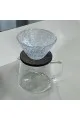 طقم تقطير v60 الة قهوة مكونة من قمع زجاجي وسيرفر زجاجي