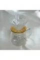 طقم تقطير v60 الة قهوة مكونة من قمع زجاجي وسيرفر زجاجي