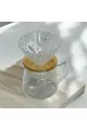 طقم تقطير v60 الة قهوة مكونة من قمع زجاجي وسيرفر زجاجي