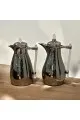  طقم ترامس يتصميم عصري الدانة  باللون اسود ممسك اكرلك 