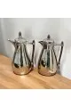  طقم ترامس يتصميم عصري الدانة كروم فضي مطفي ممسك خشب 