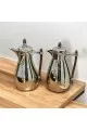  طقم ترامس يتصميم عصري الدانة كروم فضي مطفي ممسك خشب 