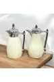  طقم ترامس يتصميم عصري الدانة  باللون ابيض ممسك خشب 