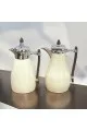  طقم ترامس يتصميم عصري الدانة  باللون ابيض ممسك خشب 