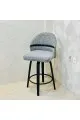 كرسي بار أرخميدس قماش بوكلية خشب البلوط 96×46×46سم 