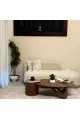 طاولات قهوه خشبيه رئيسية خشبية 136×77×42سم