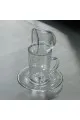 طقم كاسات وفناجين مع الصحن زجاج   36قطعه 