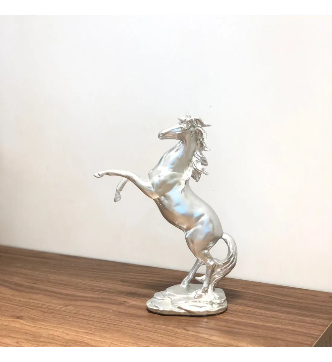 مجسم حصان فضي ديكور 28×12×8سم 