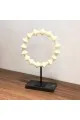 تحفة ديكورية بتصميم مودرن لون بيج واسود مقاس 16x33×8 سم