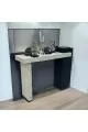 مدخل بديل رخام سطح بديل الرخام بيج  علي اسود 100×130×40سم  (منتج تفصيل ) 