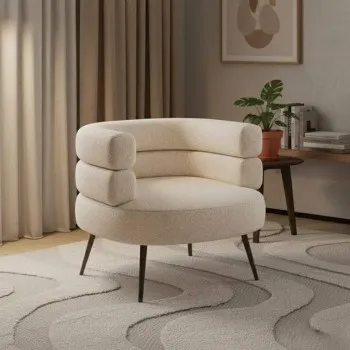 كرسي المشاهير -بوكلية أنيق وعصري ــ ابيض