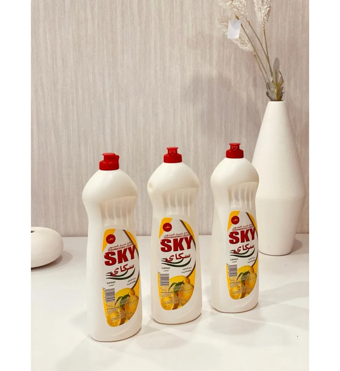 طقم منظف صحون سكاي 3حية 3لتر 